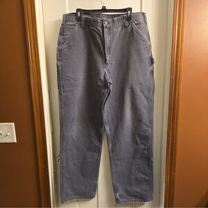 Carhartt Carpenter Jeans Dungaree Fit Work Pants Denim Gray 40x34